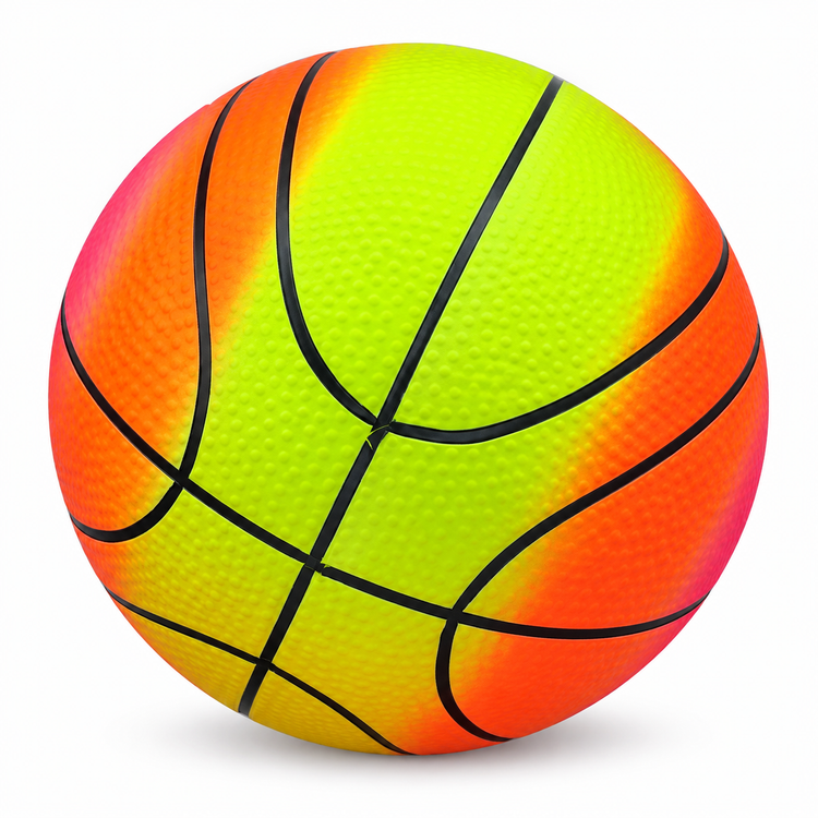 Rainbow Basketball Toy Ball - 22 cm