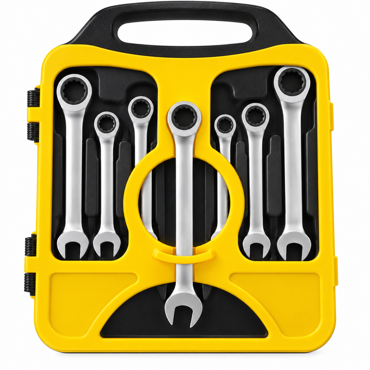 Metric Ratcheting Combination Wrench Set - 7-piece set