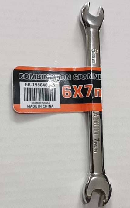 Double Open-End Wrench - 6 × 7 mm