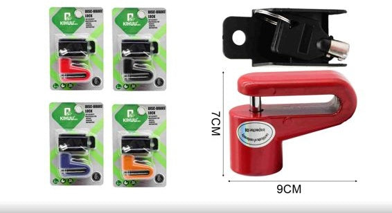 Motorcycle Disc Brake Lock with Reminder Cable