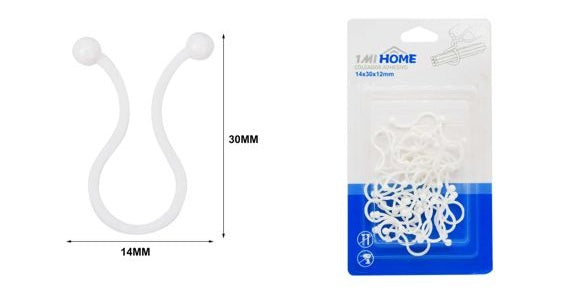 Flexible Cable Management Straps, Off-White, 30-Pack