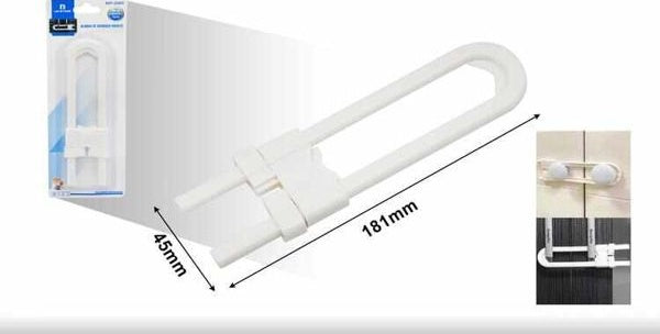 U-Shaped Child Safety Cabinet Lock - 181 × 45 × 10 mm (7.1 × 1.8 × 0.39 in)