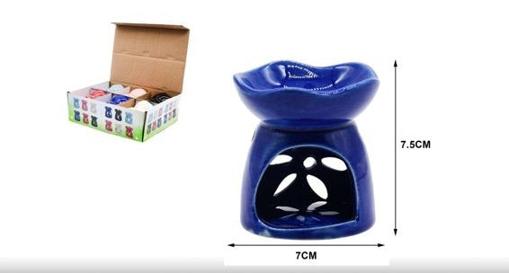 Ceramic Oil Burner - 2.8 x 2.8 x 3.0 in / 2.0 in