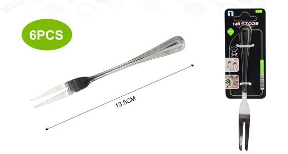 6-Piece Appetizer Fork Set - 5.3 in
