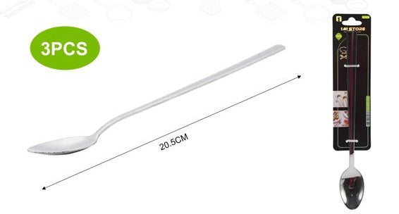 3-Piece Iced Tea Spoon Set - 2.0 in / 8.1 in