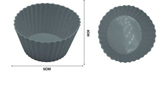 6-Piece Silicone Muffin Cup Set - 8*5*1.2 in / 1.2 in