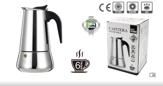 6-Cup Stainless Steel Espresso Maker
