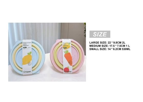 3-Piece Round Food Storage Set (Large, Medium & Small)