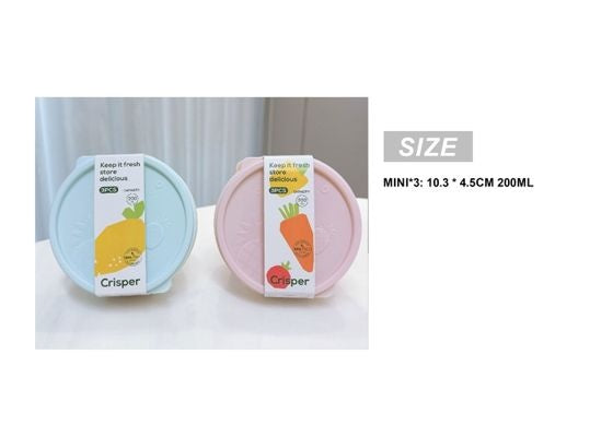 3-Piece Mini Round Food Storage Set