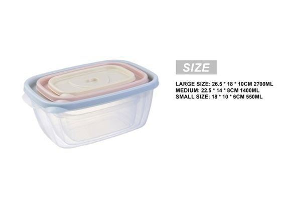 3-Piece Heart-Shaped Rectangular Food Storage Set