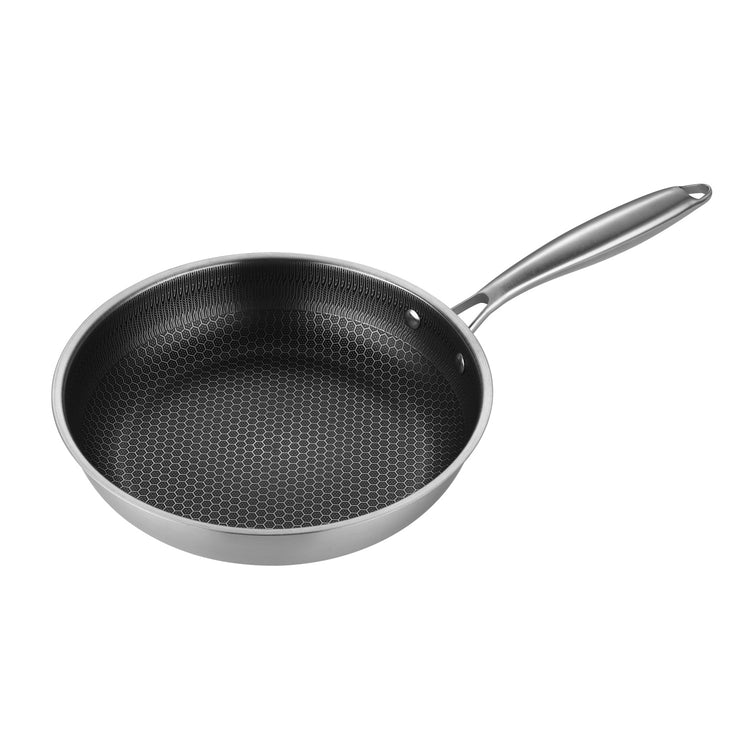 Honeycomb Stainless-Steel Frying Pan, Induction Base