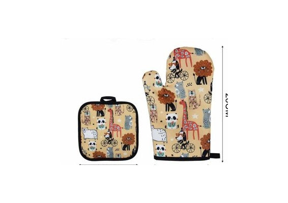 Dog Oven Mitt & Pot Holder Set 26 cm