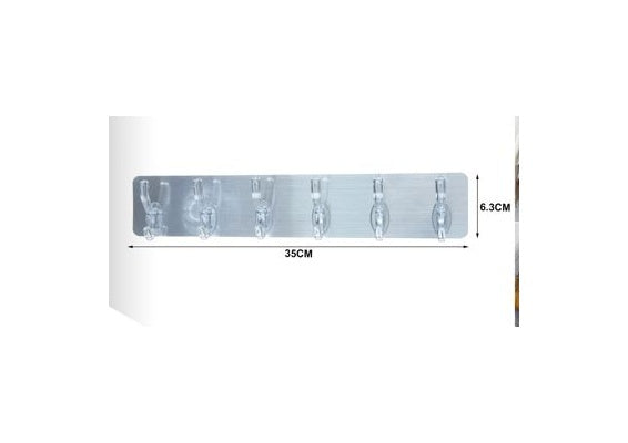 6-Hook Wall Hook Rack