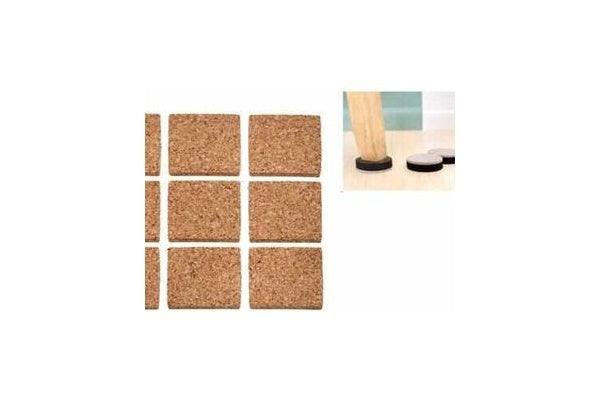9-Pack Square Cork Furniture Pads