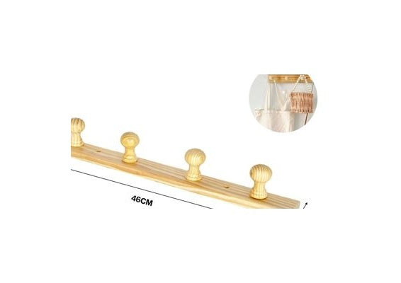 4-Hook Wooden Hanger