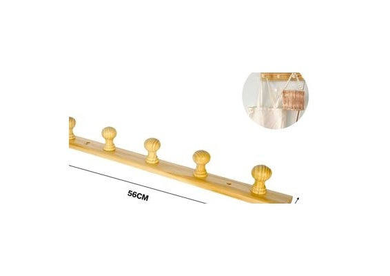 5-Hook Wooden Hanger