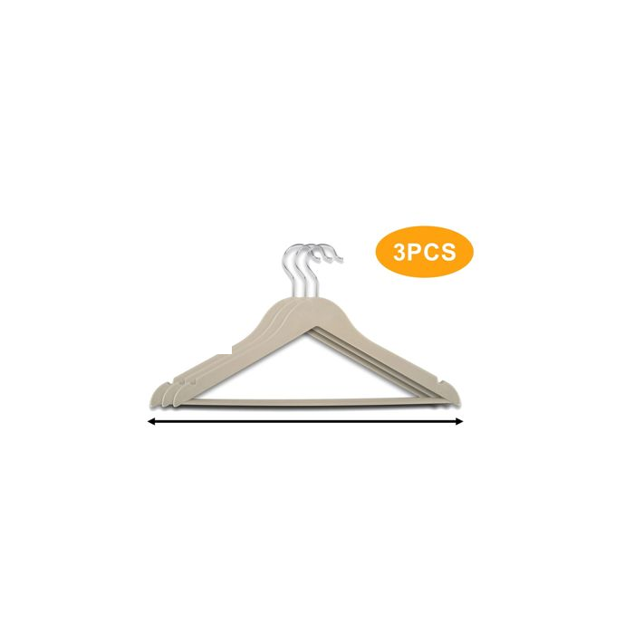 Wood-Look Clothes Hangers, 3-Pack