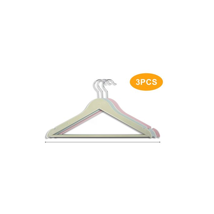 Wood-Look Clothes Hangers, 3-Pack