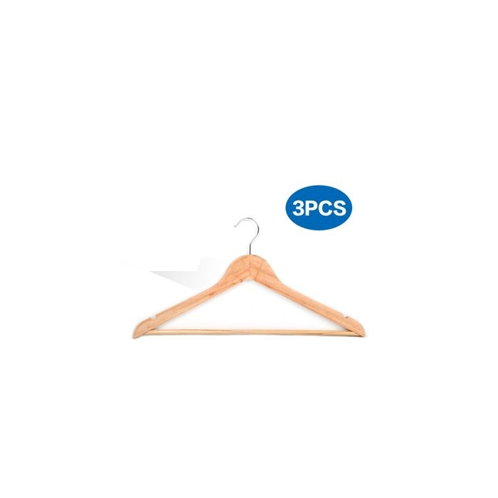 Wooden Clothes Hangers, 3-Pack, 44.5 cm
