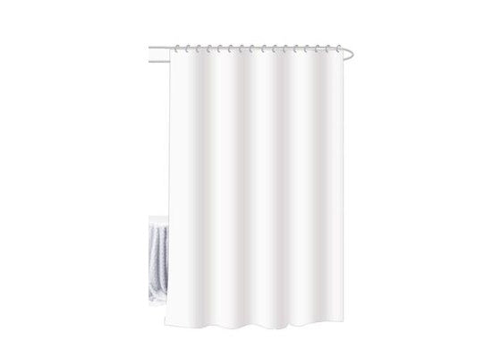 PEVA Solid Shower Curtain, White, 70.9 × 70.9 in