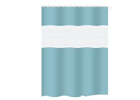 Panelled Shower Curtain, Dusty Blue, 70.9 × 78.7 in
