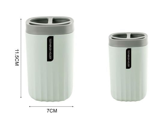 Wave-Pattern Toothbrush Holder, Sage Green