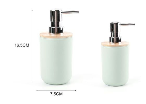 Round Soap Dispenser With Bamboo Lid Sage Green