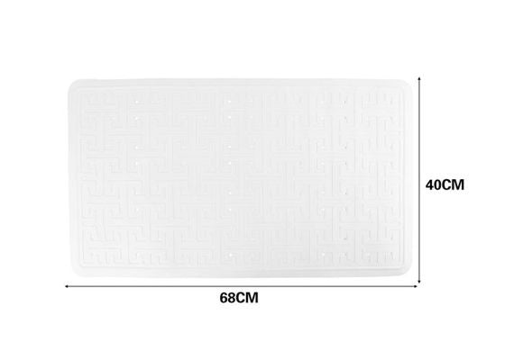 Maze Bath Mat, White, 26.8 × 15.7 in