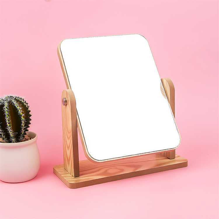 Wooden Square Mirror