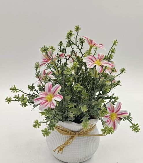 Artificial Pink Daisy Arrangement - 9 x 9 x 9.5 in