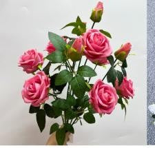 Artificial Pearl Rose Bush - 22 in; 12 Heads
