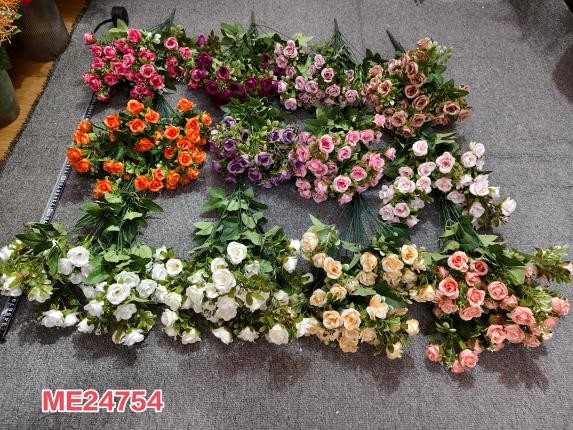 Artificial Mini Rose Bush (54 Heads)