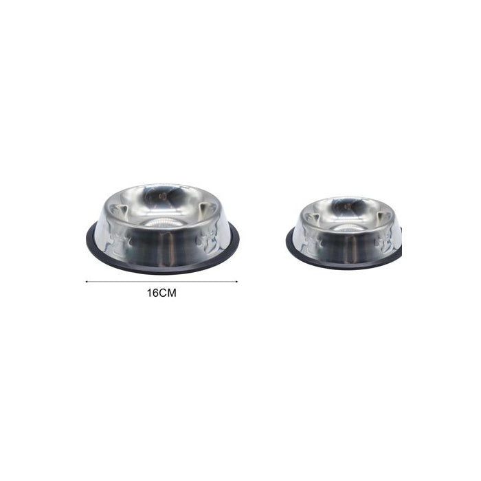 Stainless Steel Pet Bowl, 16 cm