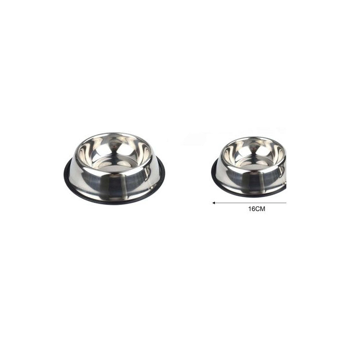 Stainless Steel Pet Bowl, 16 cm