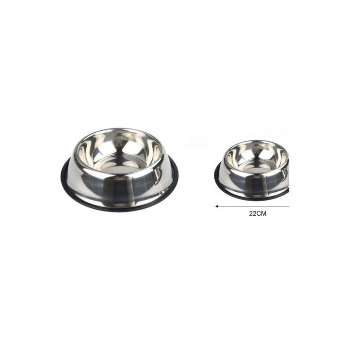 Stainless Steel Pet Bowl, 22 cm