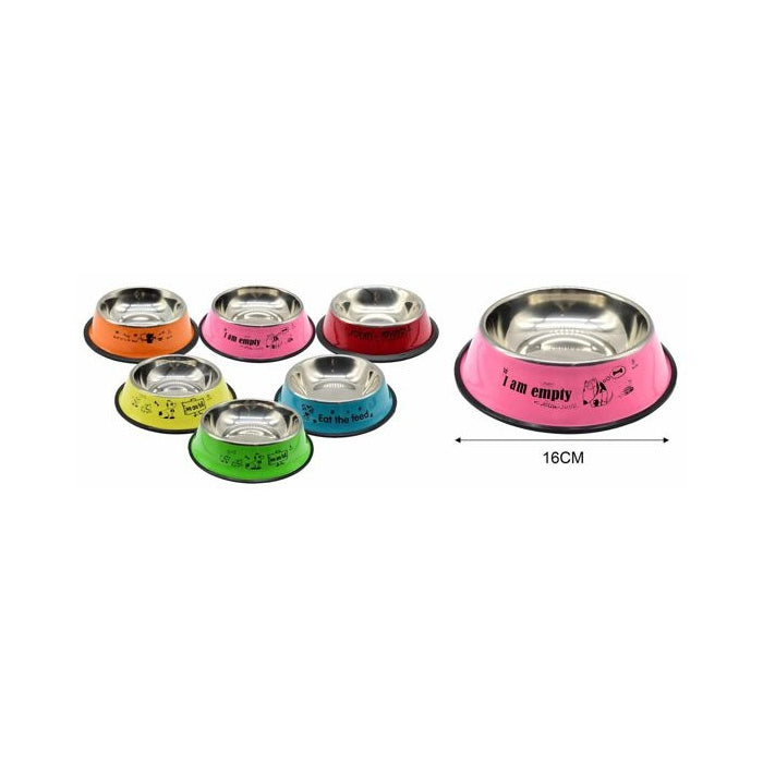 Stainless Steel Pet Bowl, 16 cm