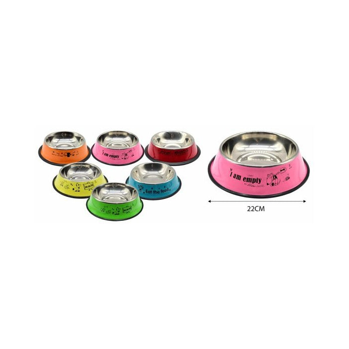 Stainless Steel Pet Bowl, 22 cm