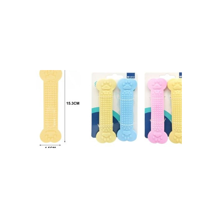 TPR Chew Bone Dog Toy, 2-Pack, 15.3 × 4.5 cm