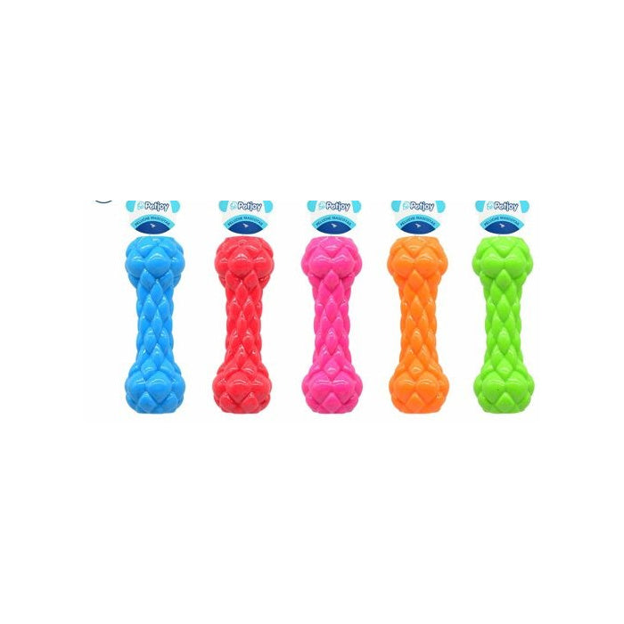 Squeaky Dumbbell Dog Toy, 15 cm