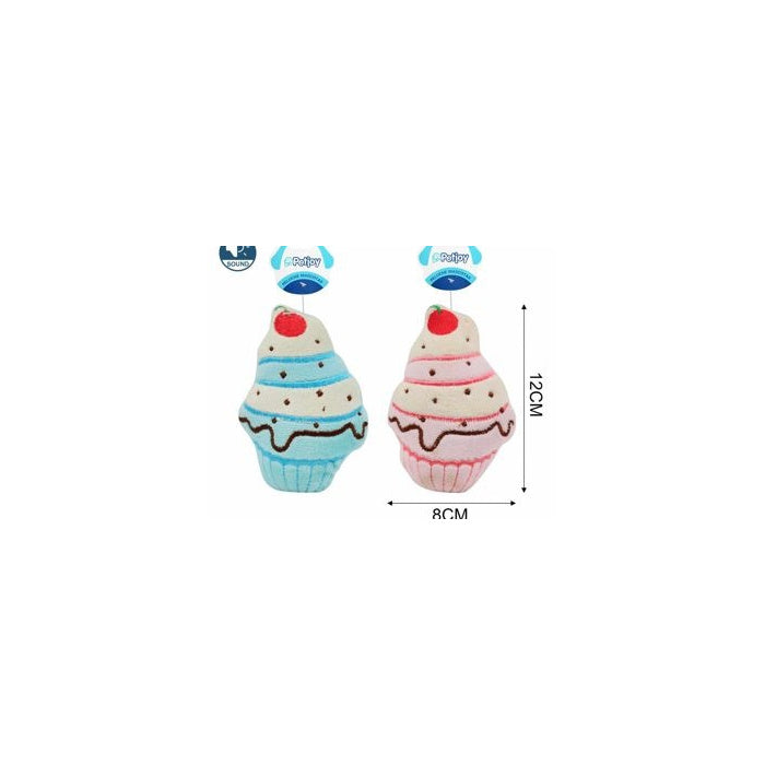 Plush Squeaky Dog Toy, 12 × 8 cm