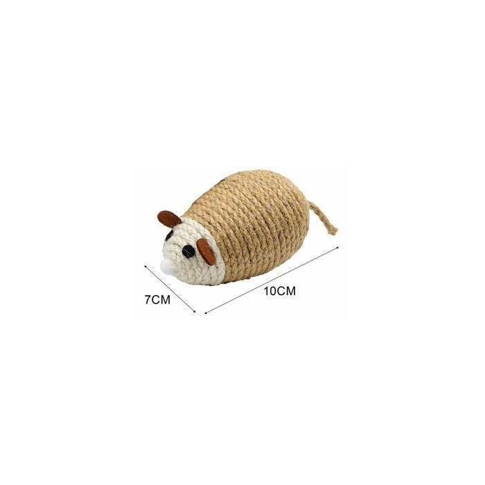 Rattle Mouse Dog Toy, 10 × 7 cm