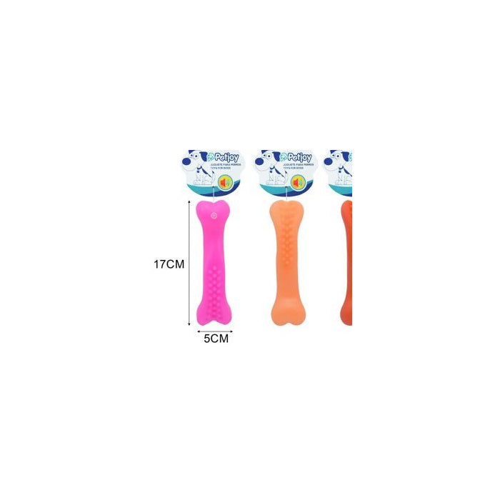Squeaky Bone Dog Toy, 17 × 3 × 5 cm