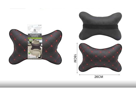 Y3 Embroidered Car Neck Pillow, Black/Red