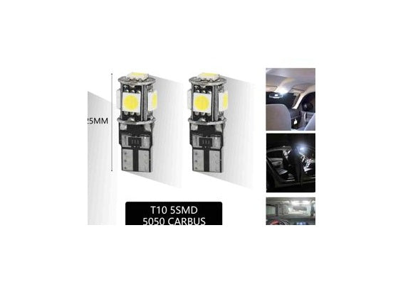 T10 5-SMD 5050 CANBUS LED Car Lights, 2-Pack