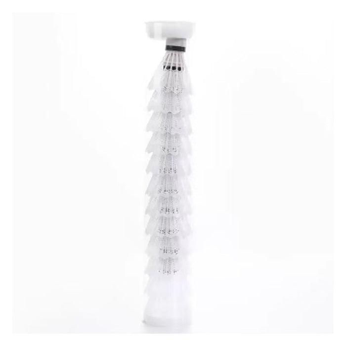 White Plastic Shuttlecocks - 12 Pack