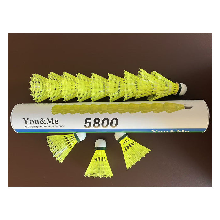 Nylon Shuttlecocks - 12 Pack, Mixed Colours