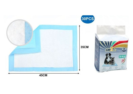 Non-Adhesive Pet Training Pads, 13.8 x 17.7 in, 30-Pack