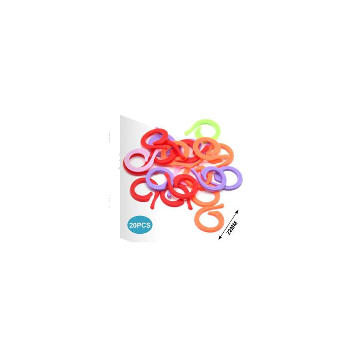 Mini Plastic Clasps, 20 pcs