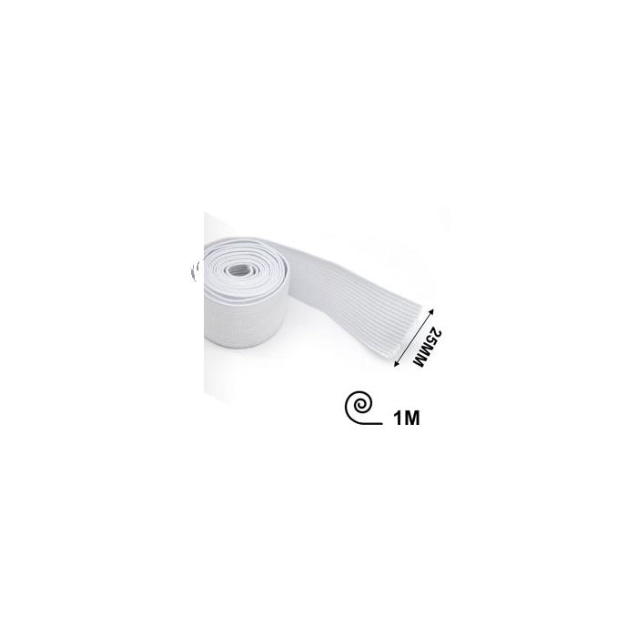 White Flat Elastic Band