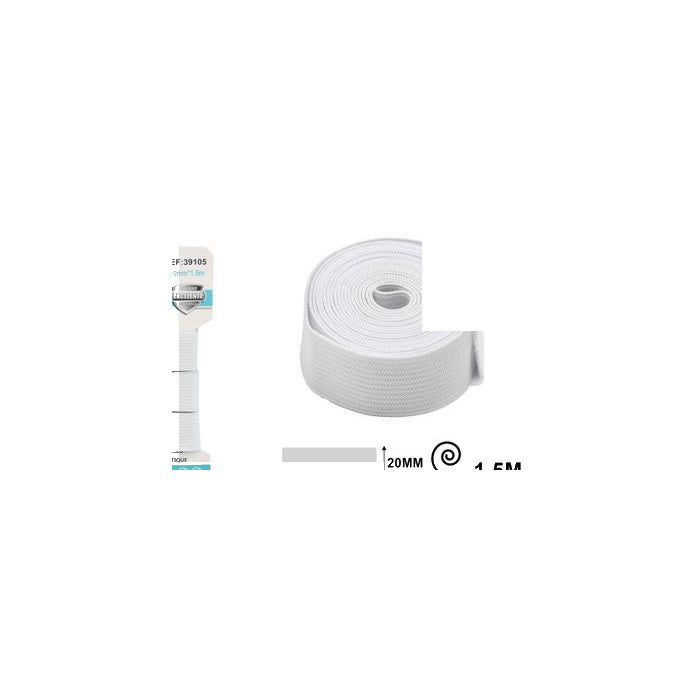 White Flat Elastic Band